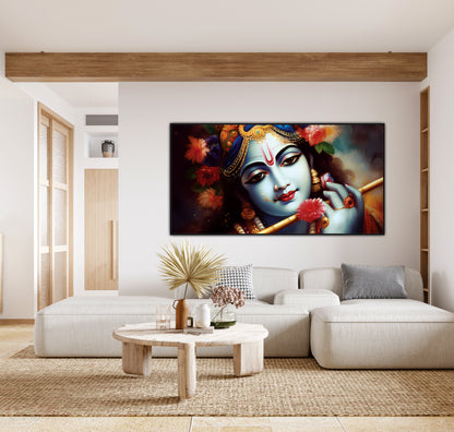 Krishna flute Canvas Art Wall Painting