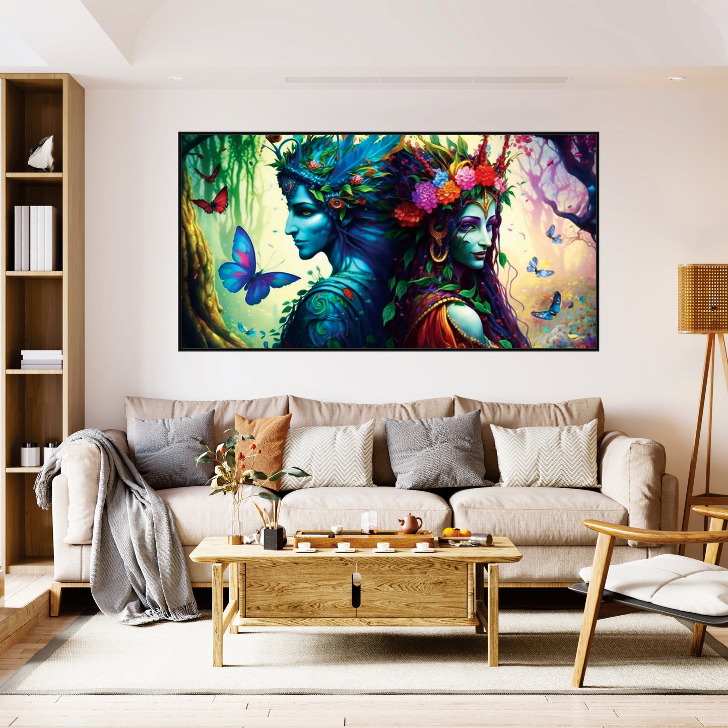 Radha Krishna beautiful art Canvas Wall Painting