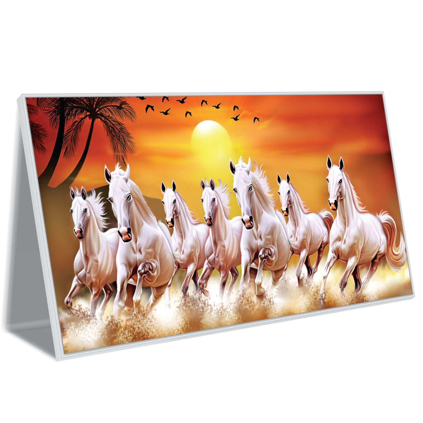 Race Through Firelight Canvas Wall Art