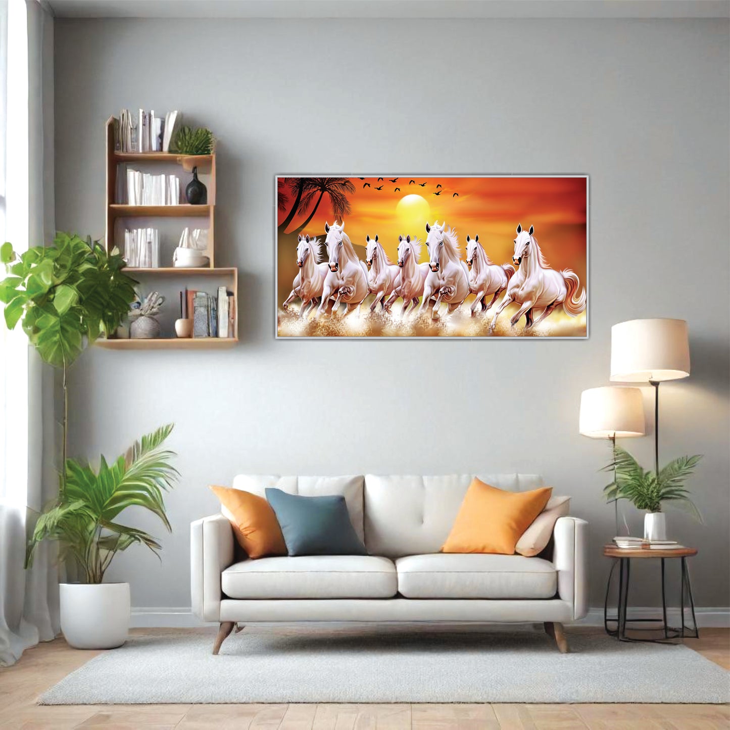 Race Through Firelight Canvas Wall Art