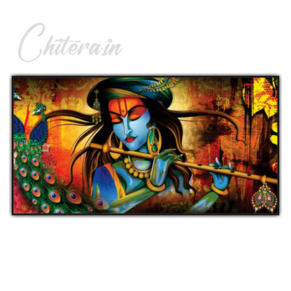 Krishna flute Canvas Art Wall Painting