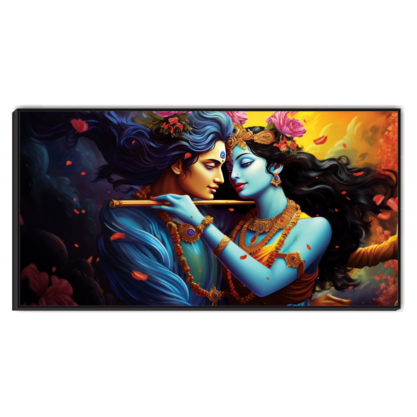 Radha Krishna beautiful art Canvas Print Wall Painting