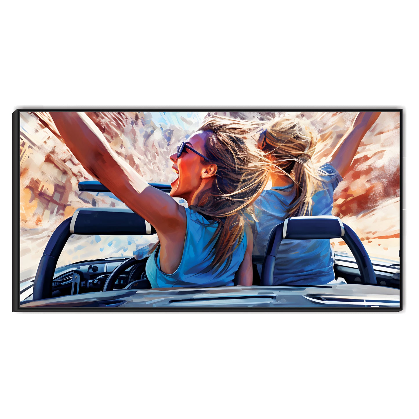 Girls on a Trip Landscape Canvas Art