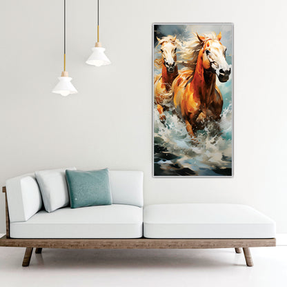 Running water horse Canvas Print Wall Painting