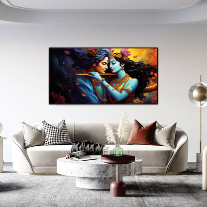 Radha Krishna beautiful art Canvas Print Wall Painting