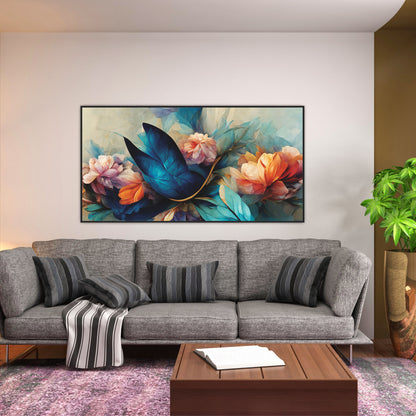 Enchanted Bloom: A Canvas Painted with 3D Blossoms in a Blush of Color