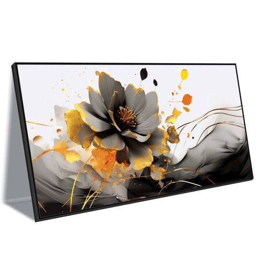 Golden Petals Canvas Wall Art