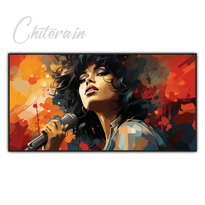 Girl Singer Canvas Art Wall Painting