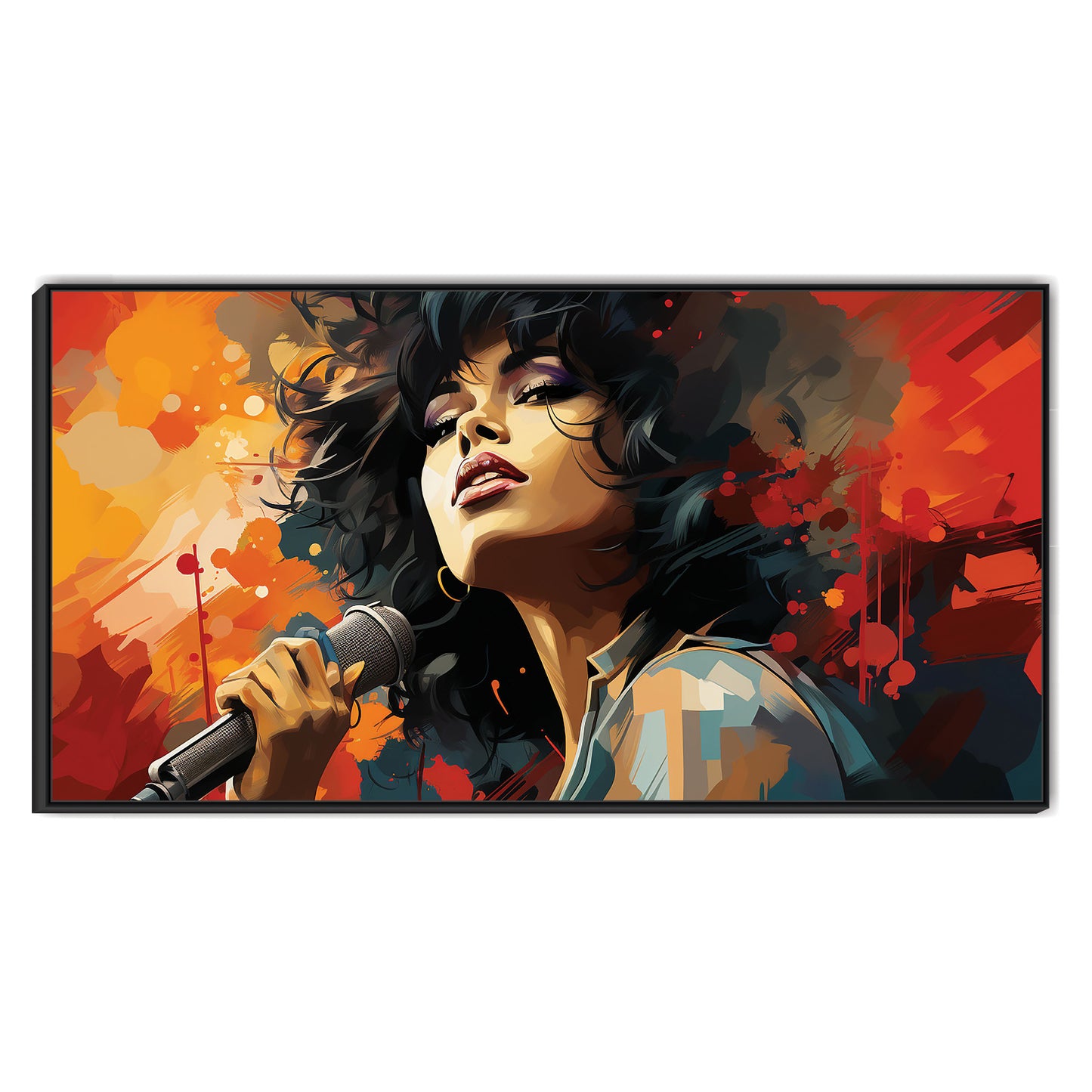 Girl Singer Canvas Art Wall Painting