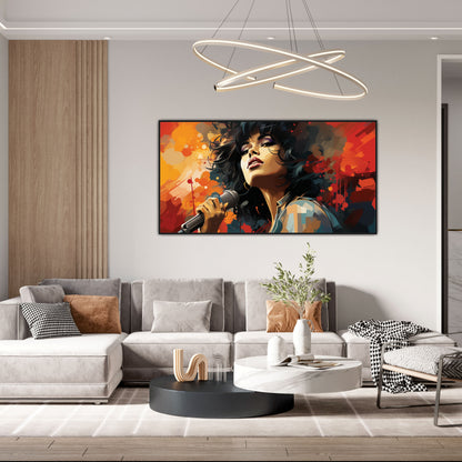 Girl Singer Canvas Art Wall Painting