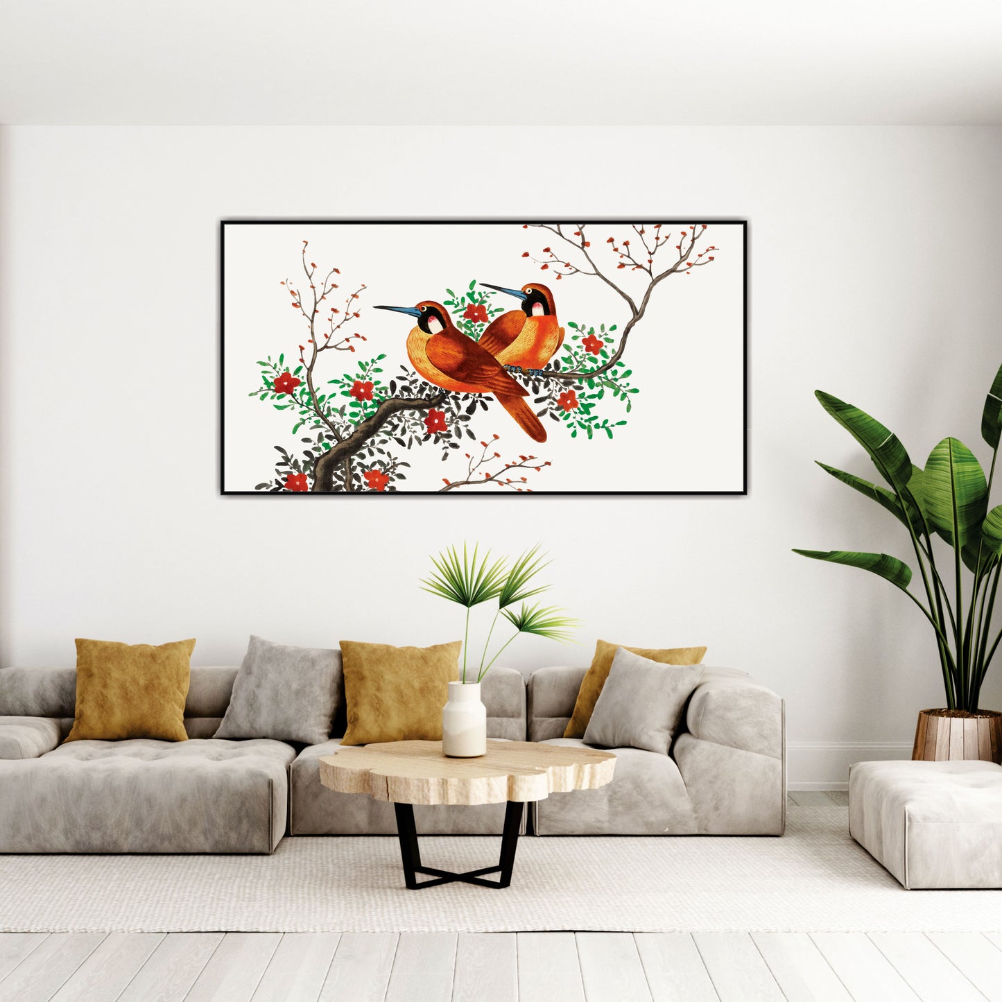 Bird on tree Canvas art Print Wall Painting