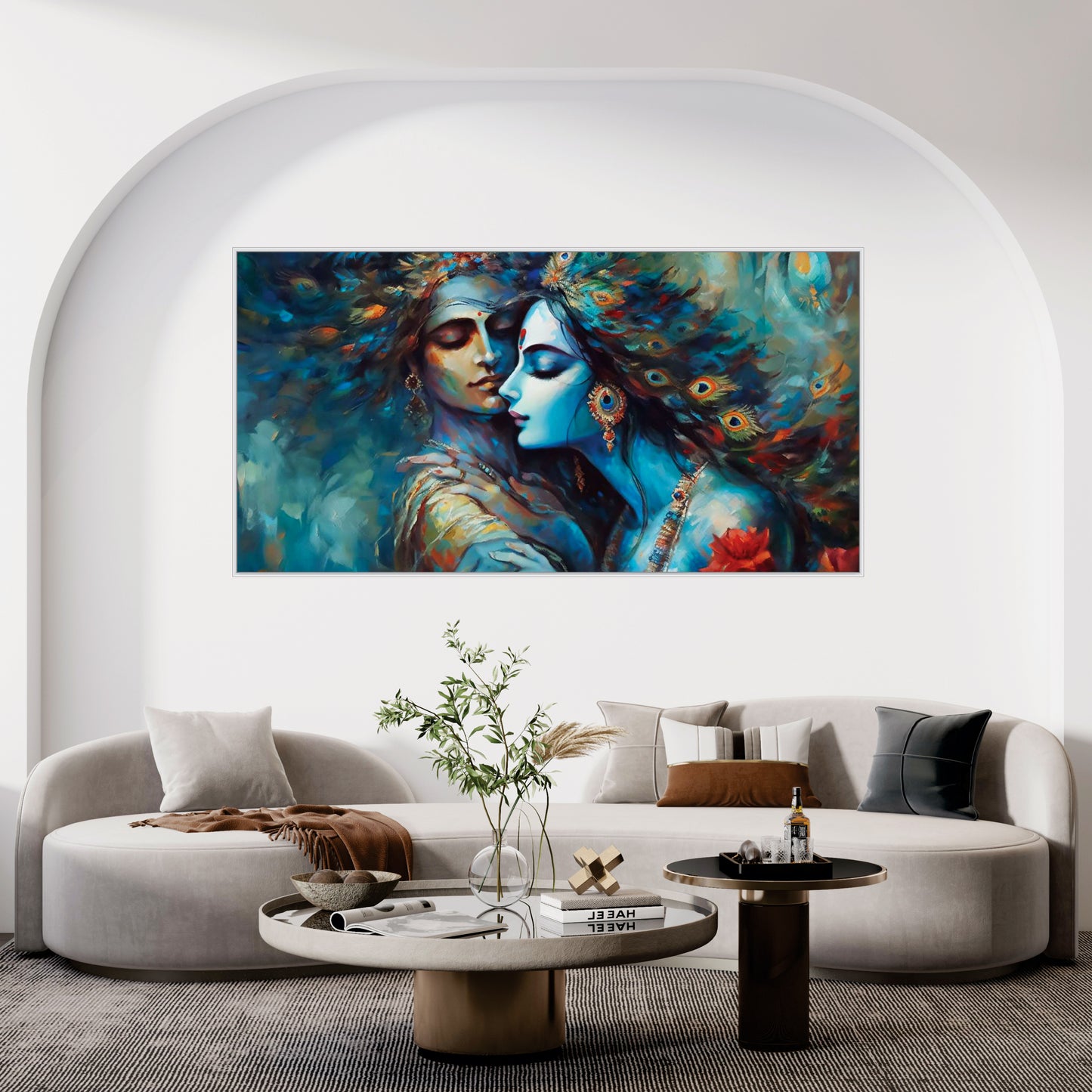 Radha Krishna beautiful art Canvas Wall Painting