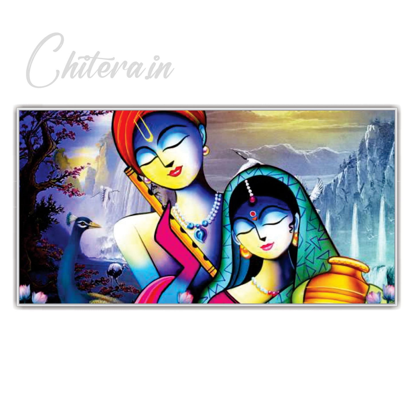 Radha Krishna beautiful art Canvas Wall Painting