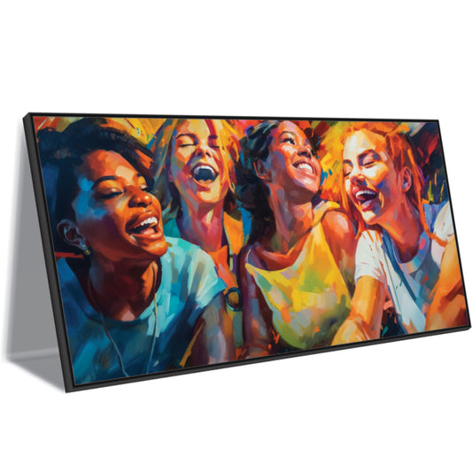 Group of Friends Laughing Landscape Canvas Art