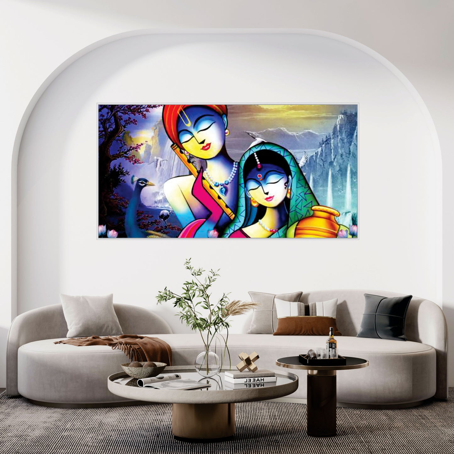 Radha Krishna beautiful art Canvas Wall Painting