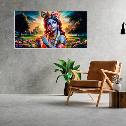 Krishna flute Canvas Art Wall Painting