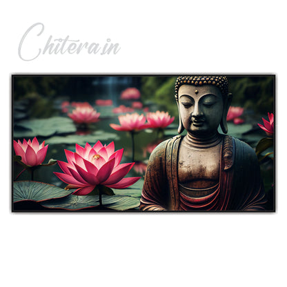 Buddha's Blissful Bloom: A 3D Canvas of Enlightenment and Elegance