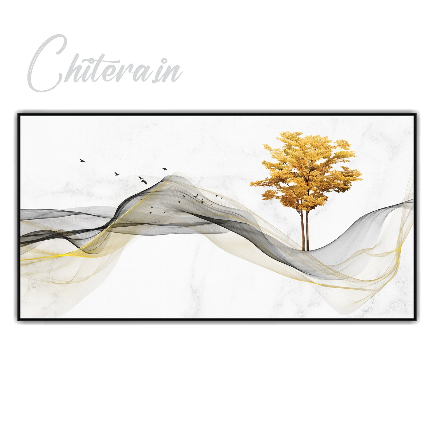 Nature Golden tree Canvas art Print Wall Painting