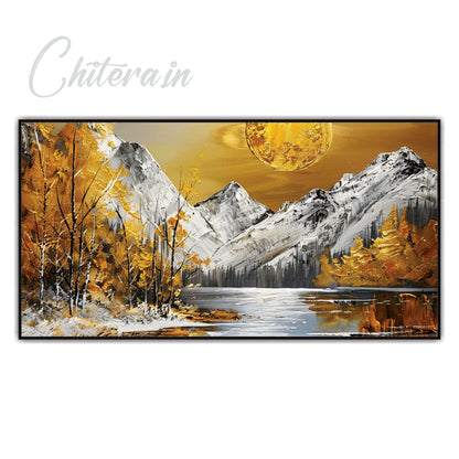 Mountains Nature Canvas Art Wall Painting