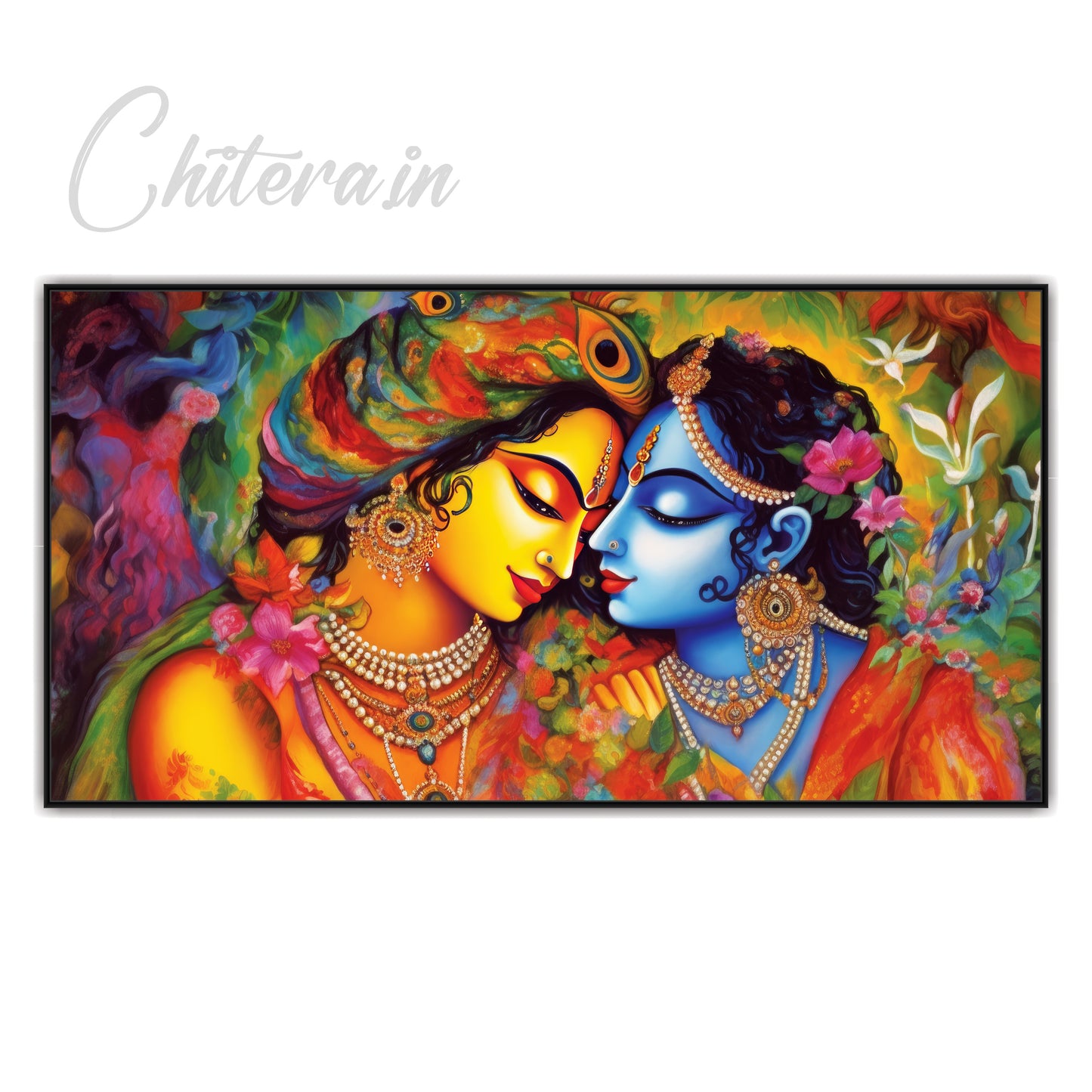 Radha Krishna beautiful art Canvas Print Wall Painting