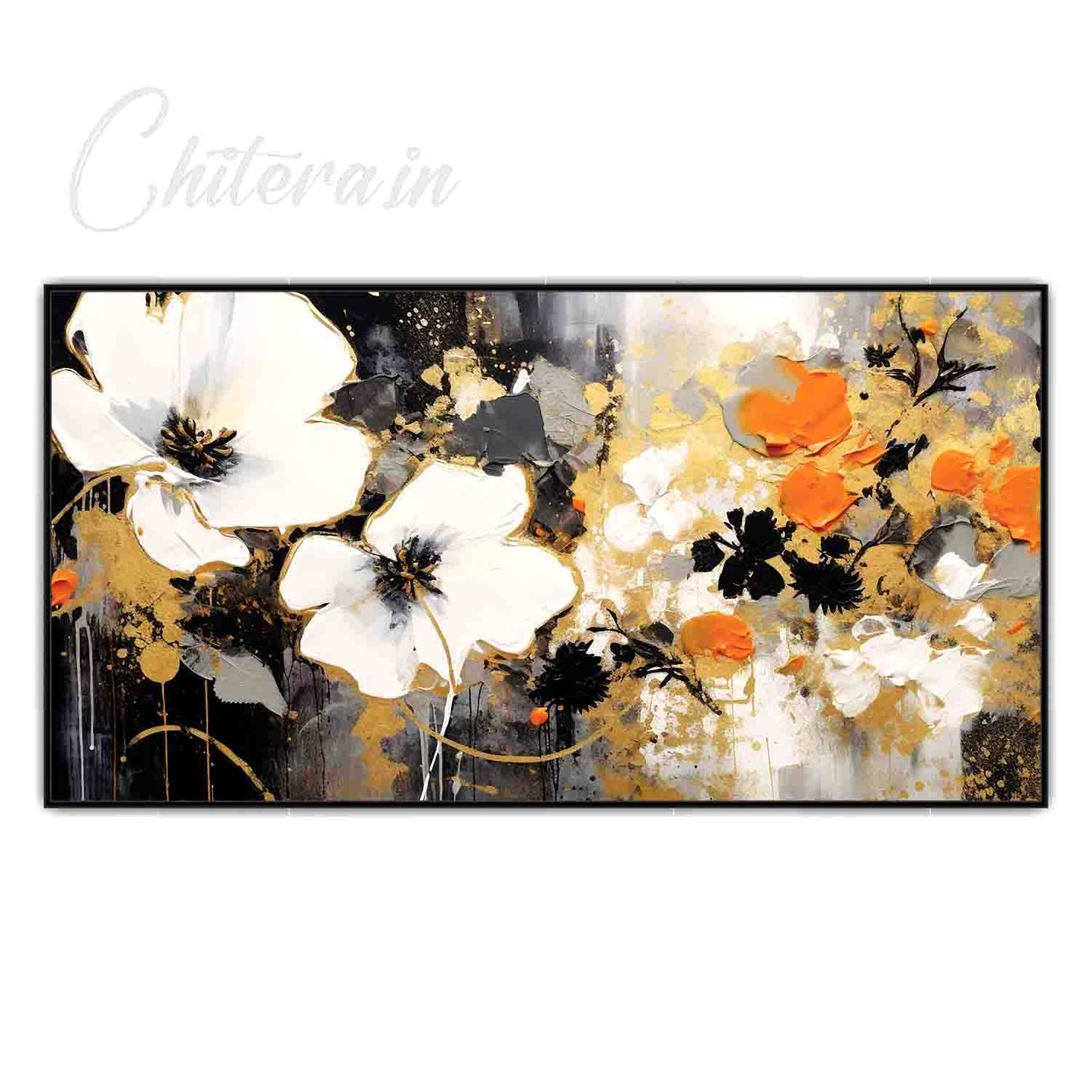 3D Flowers art Canvas Print Wall Painting