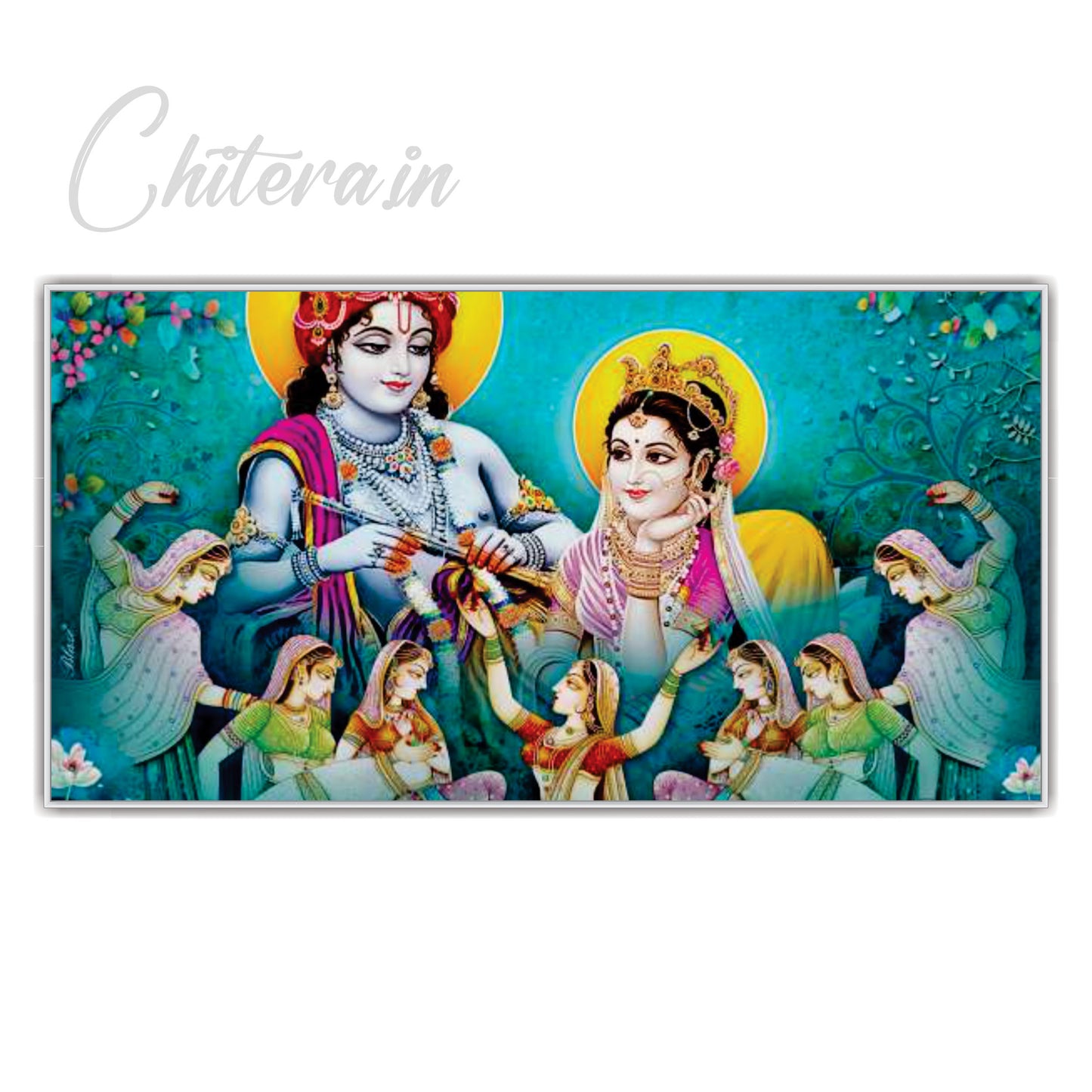 Radha Krishna beautiful art Canvas Wall Painting