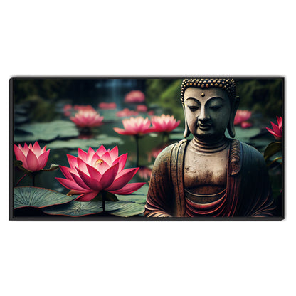 Buddha's Blissful Bloom: A 3D Canvas of Enlightenment and Elegance