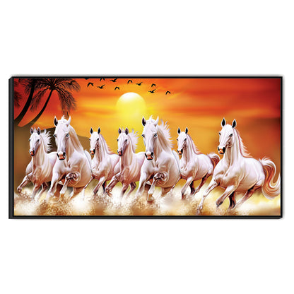 Seven horse running Canvas Print Wall Painting