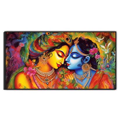 Radha Krishna beautiful art Canvas Print Wall Painting