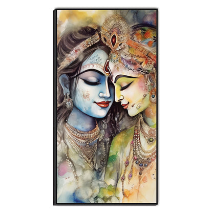 Radha krishna beautiful art Canvas Print Wall Painting