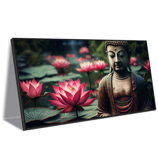 Buddha's Blissful Bloom: A 3D Canvas of Enlightenment and Elegance