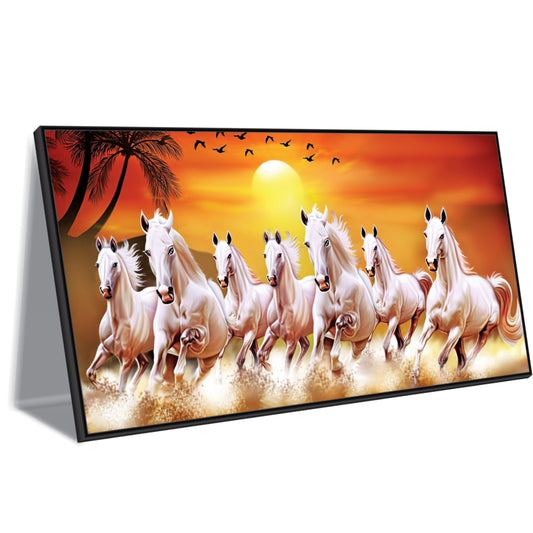 Seven horse running Canvas Print Wall Painting