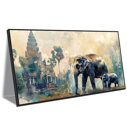 Watercolor Elephant Canvas Art