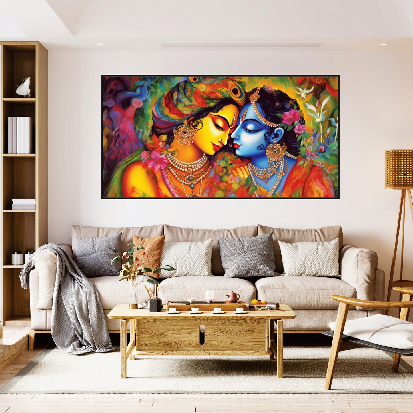 Radha Krishna beautiful art Canvas Print Wall Painting