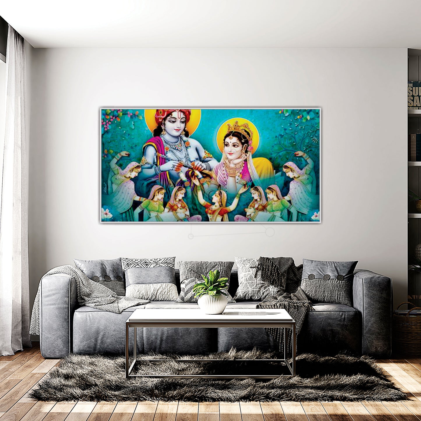 Radha Krishna beautiful art Canvas Wall Painting