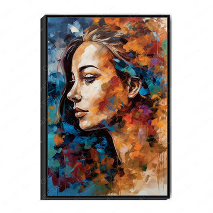 The Serenity of Colors – Artistic Portrait Canvas Wall Art
