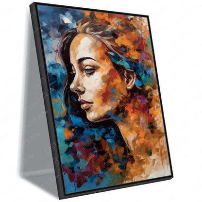 The Serenity of Colors – Artistic Portrait Canvas Wall Art