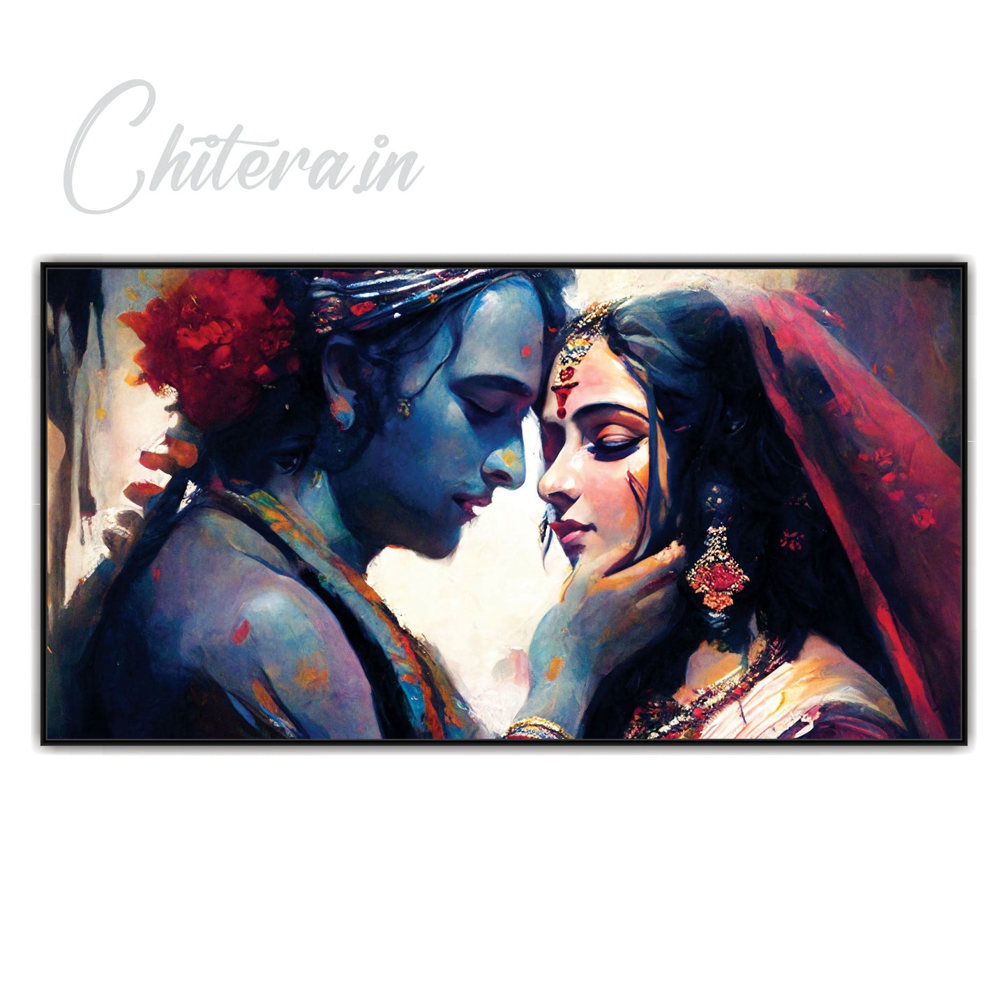 Radha Krishna beautiful art Canvas Print Wall Painting