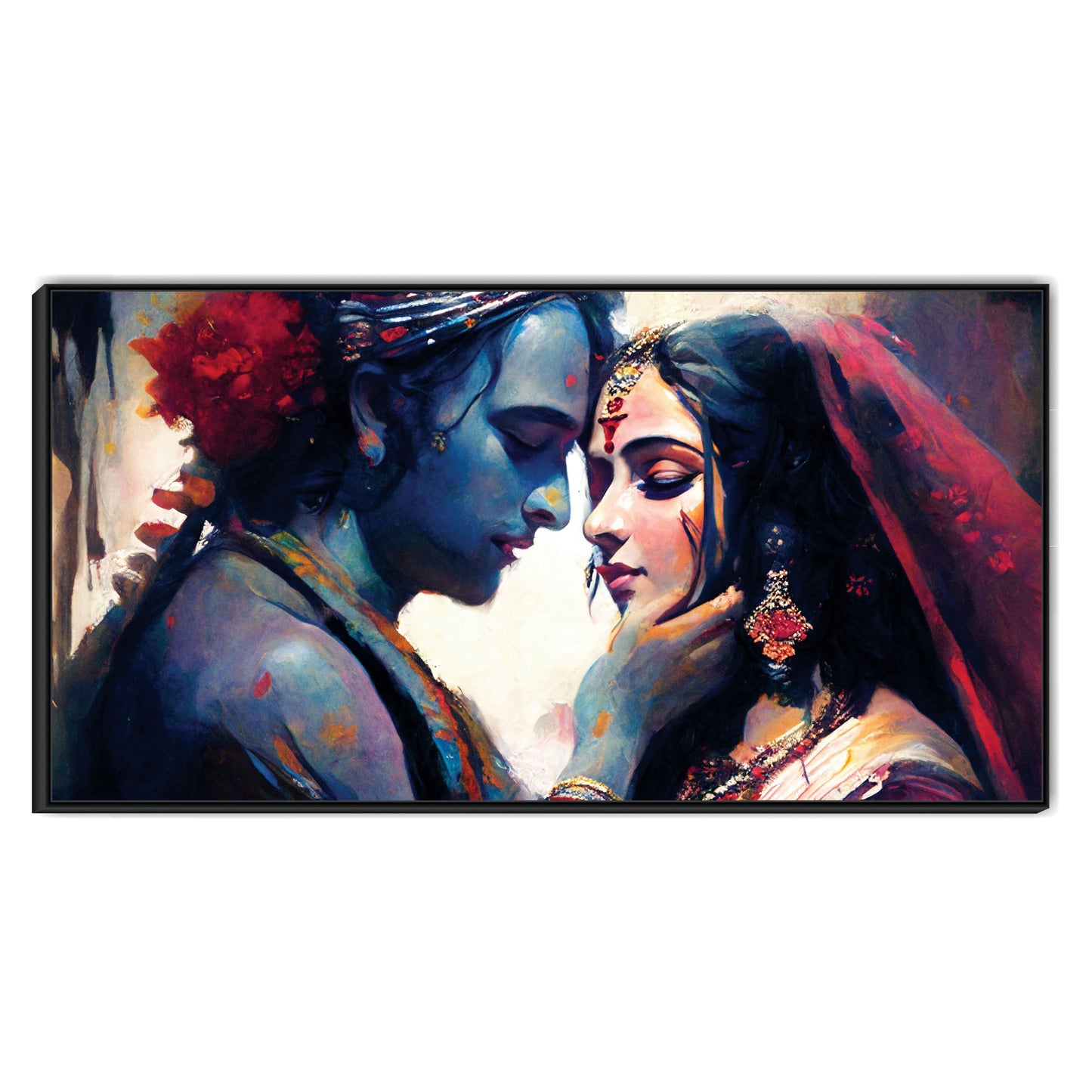 Radha Krishna beautiful art Canvas Print Wall Painting