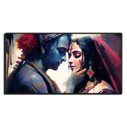 Radha Krishna beautiful art Canvas Print Wall Painting