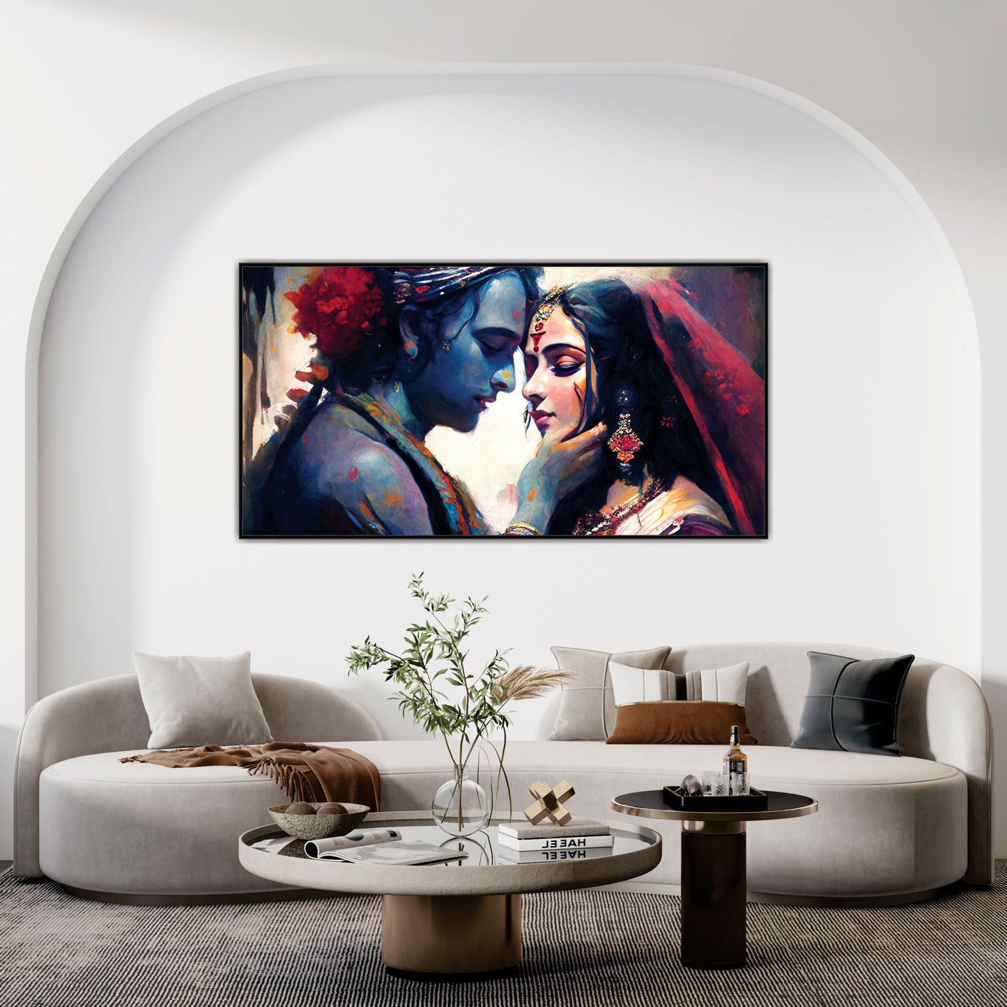 Radha Krishna beautiful art Canvas Print Wall Painting