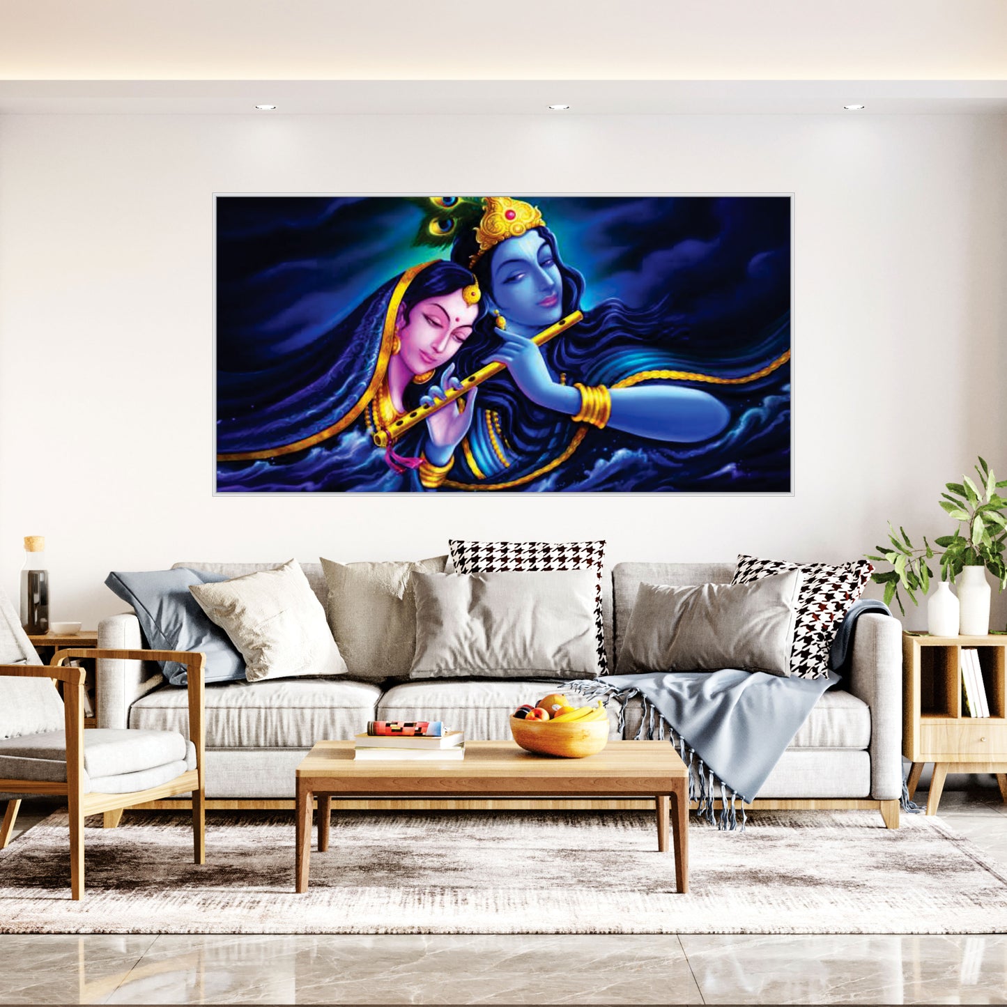 Radha Krishna beautiful art Canvas Wall Painting