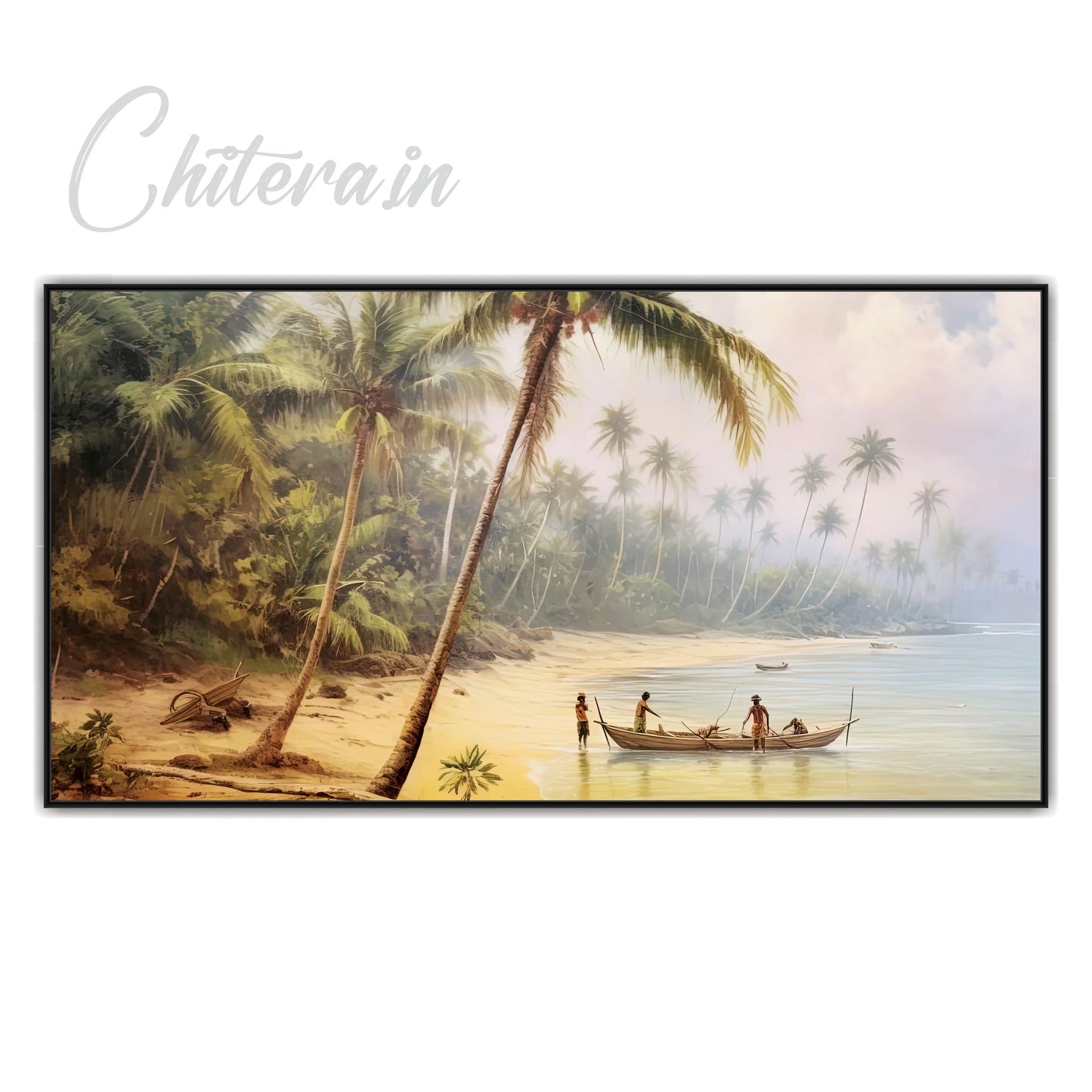 Nature Boating view Canvas Print Wall Painting