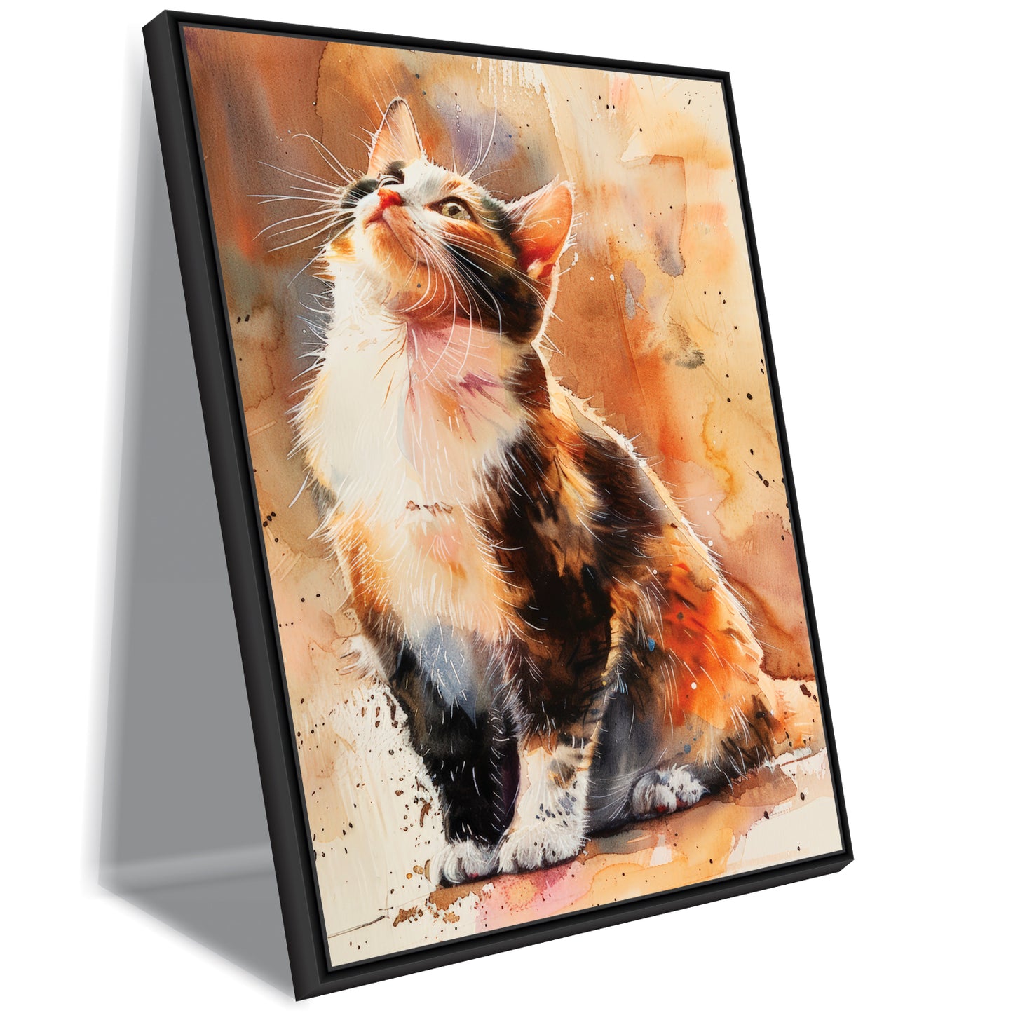 Watercolor Cat Canvas Art