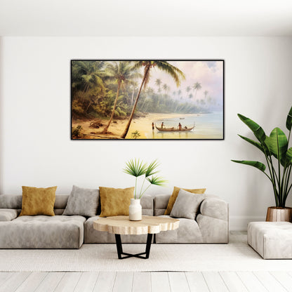 Nature Boating view Canvas Print Wall Painting