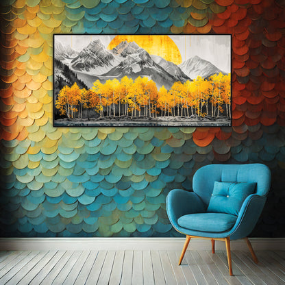 Mountains Nature Canvas Art Wall Painting