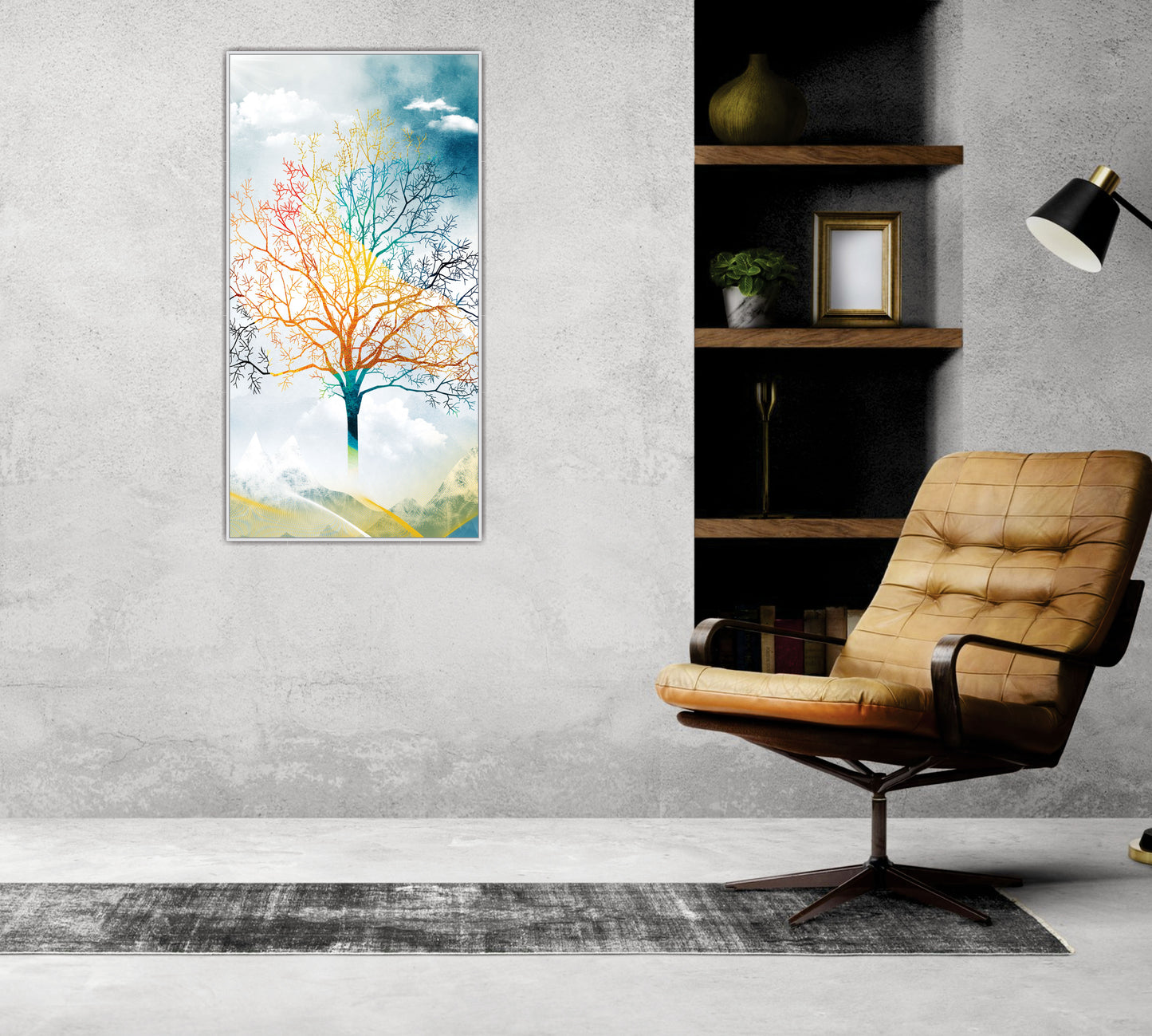 Colorful Tree art Canvas Print Wall Painting