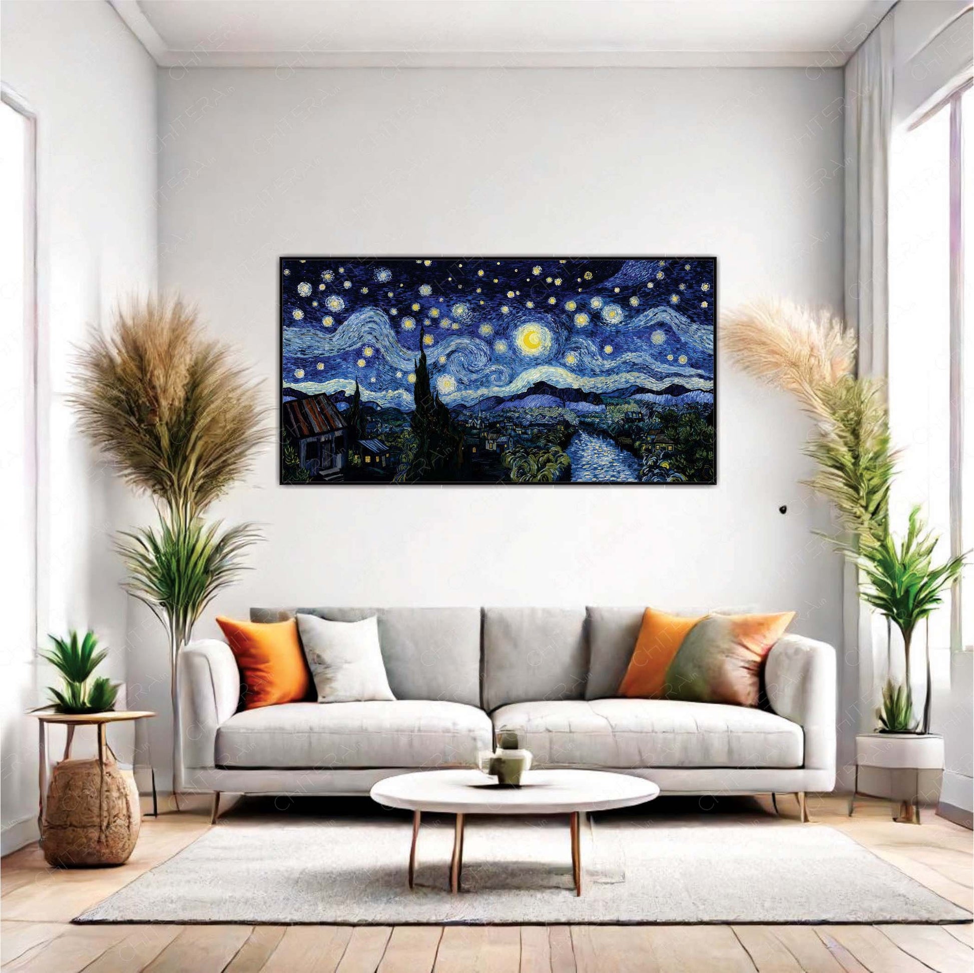 Starry Night Canvas Wall Art.
