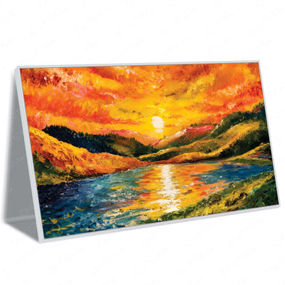 Sunset Reflections – Vibrant Nature Canvas Wall Art
