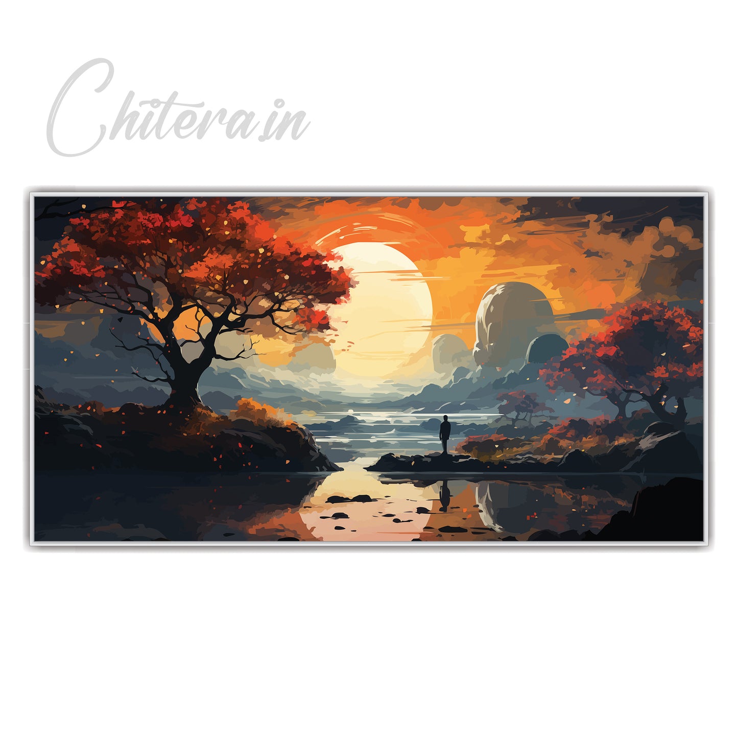 Sunset Fantasy Landscape - Nature Canvas Art